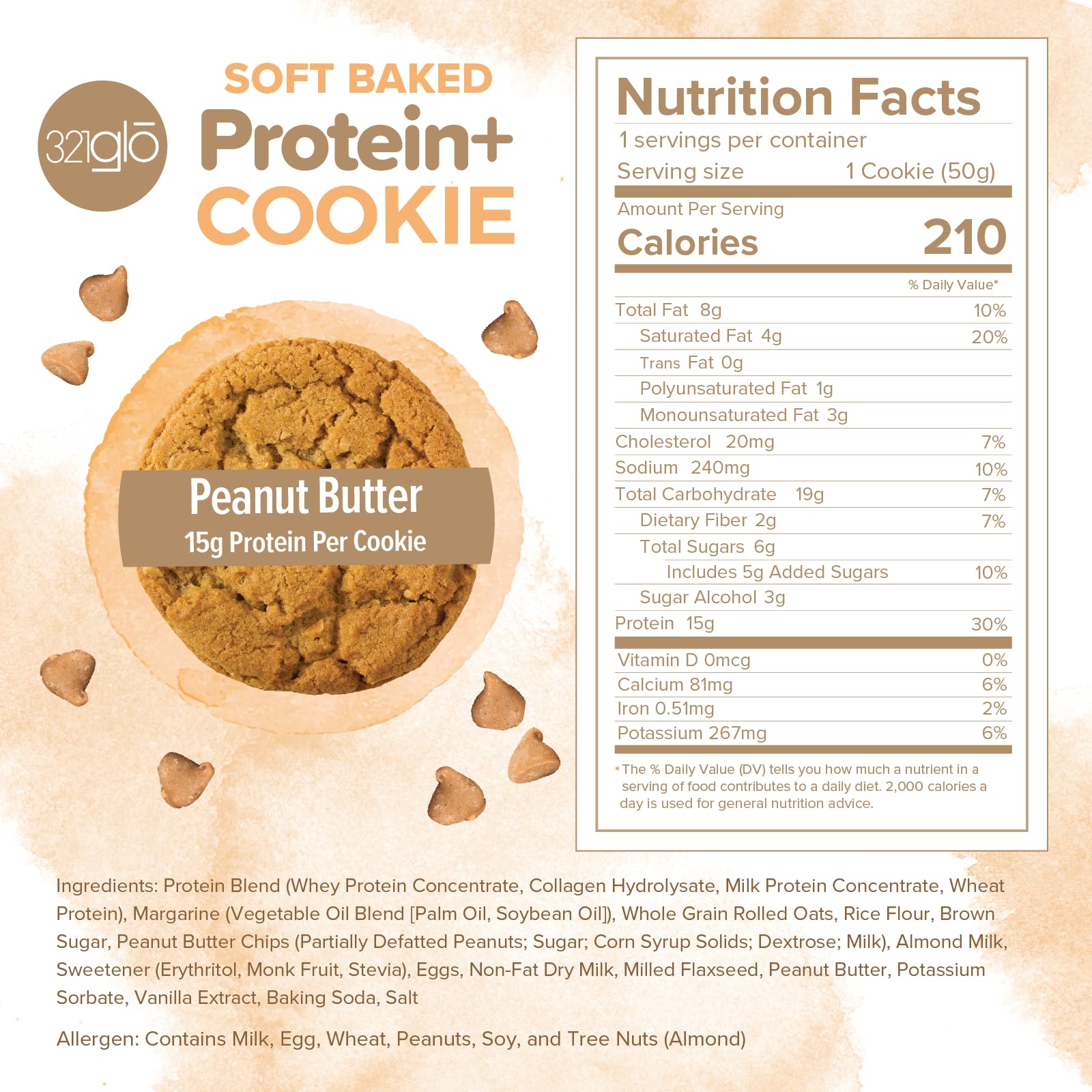 Texture moelleuse des 321glō Protein+ Cookies, expérience biscuit comme pâtisserie.