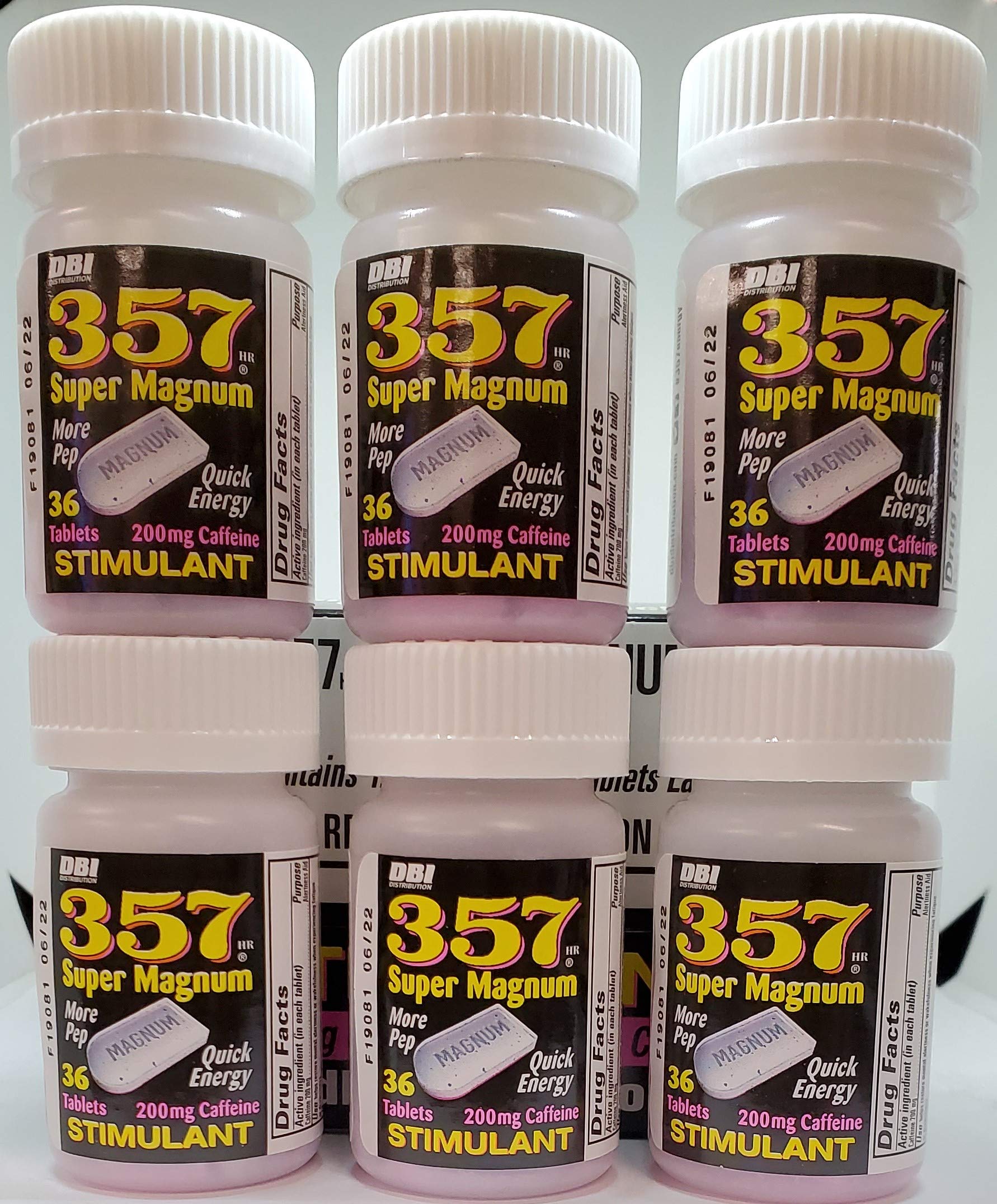 357 HR MAGNUM cafeine, bouteille de 36 tablettes, énergie soutenue pour la journée