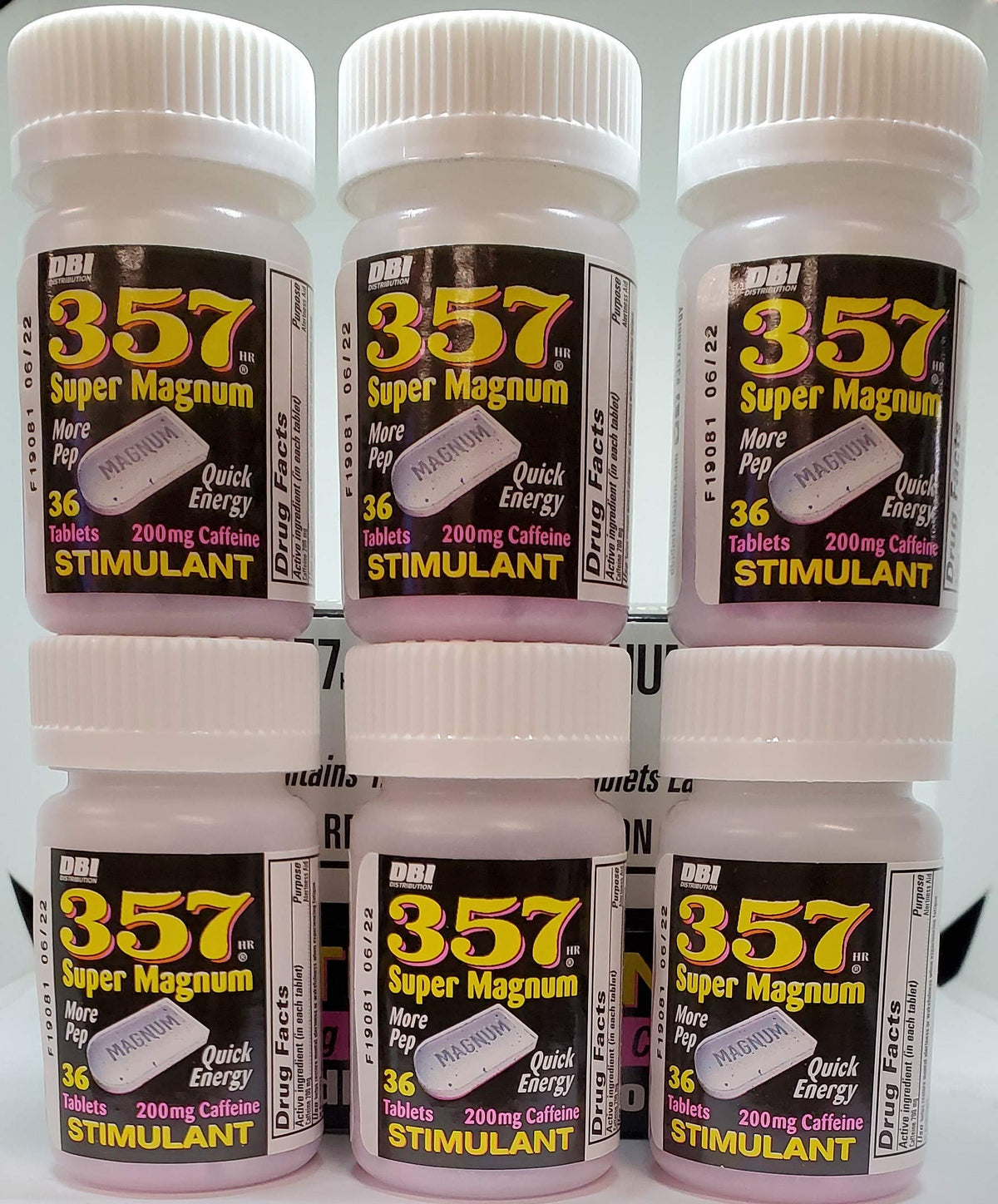 357 HR MAGNUM cafeine, bouteille de 36 tablettes, énergie soutenue pour la journée