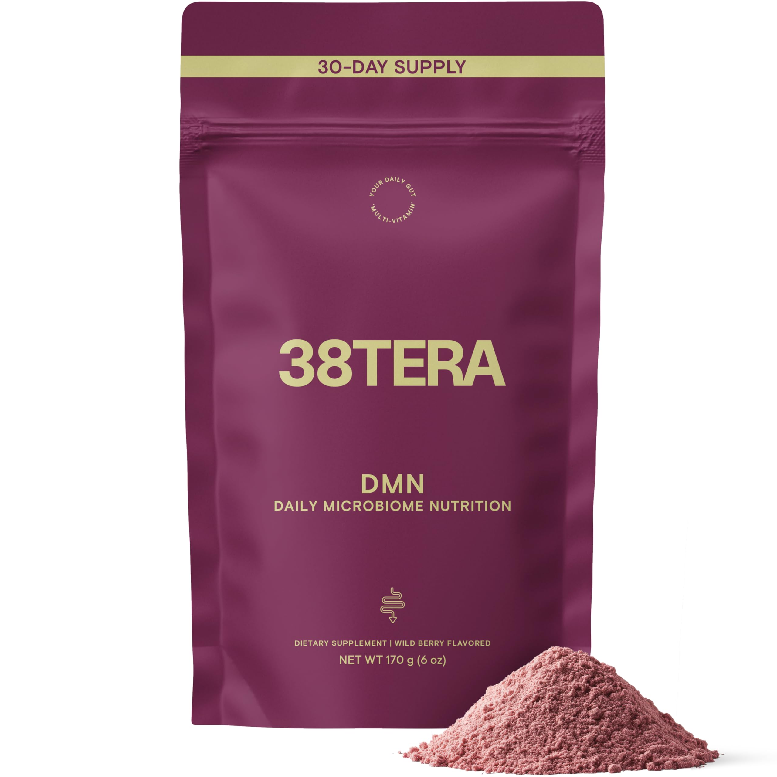 38TERA DMN: poudre prébiotique 3 types, peut soutenir le confort digestif.