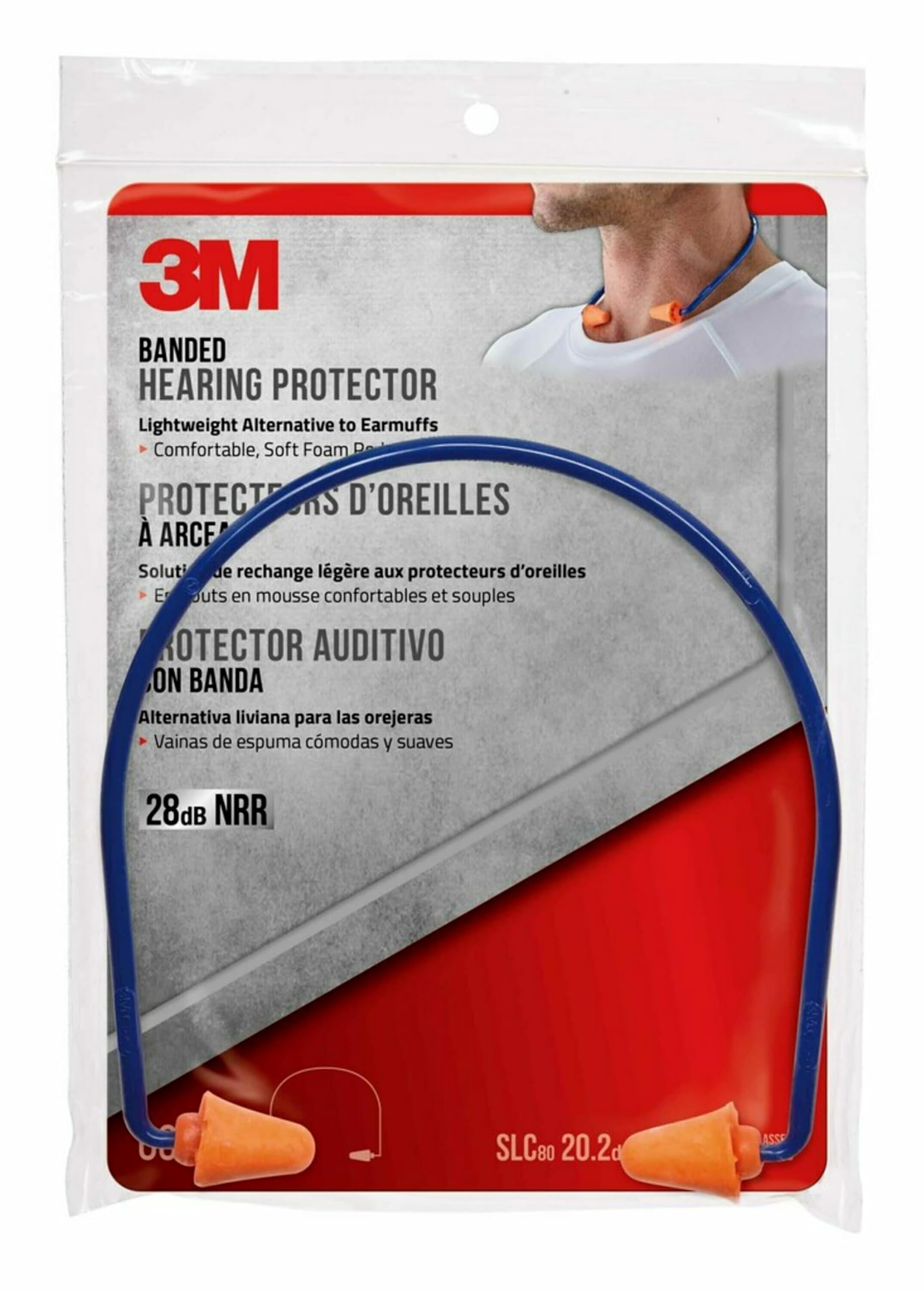 3M protecteur auditif à bande ensemble, insertion facile et confort.