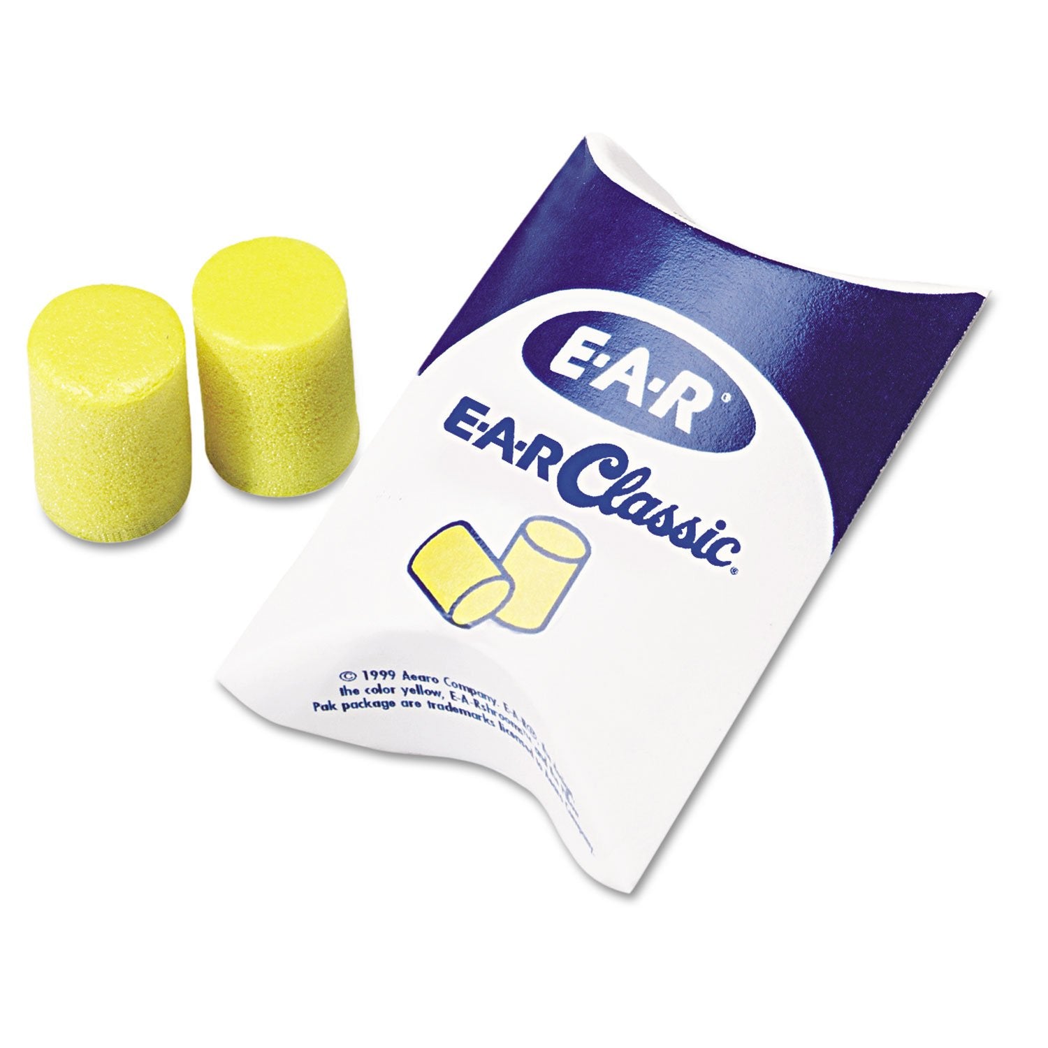3M bouchons d'oreille Classic emballage coussin jaune, pratique pour le transport