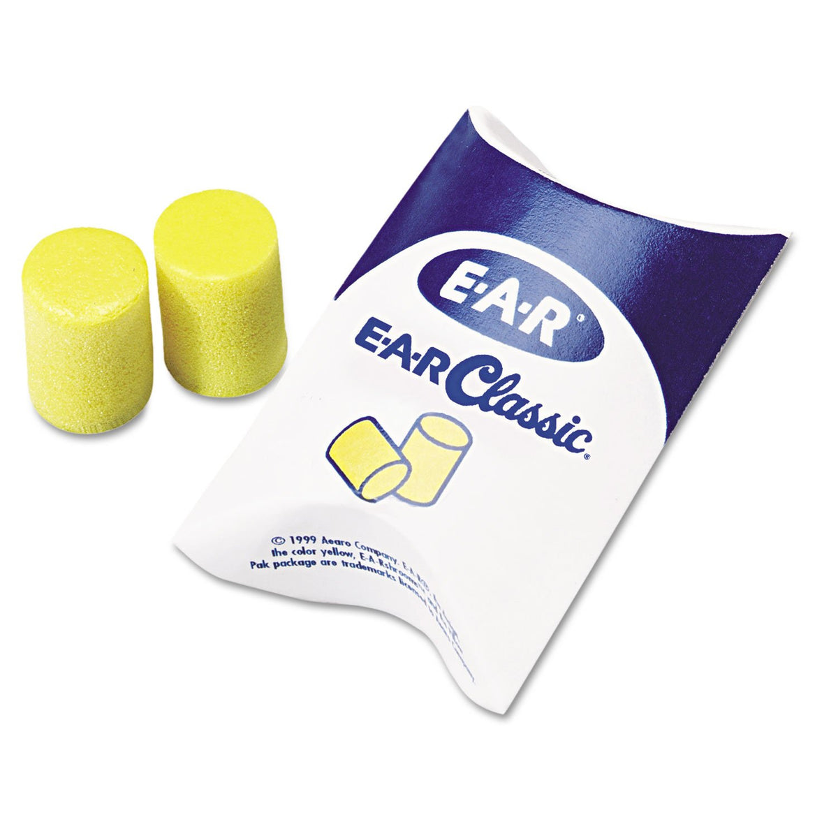 3M bouchons d'oreille Classic emballage coussin jaune, pratique pour le transport