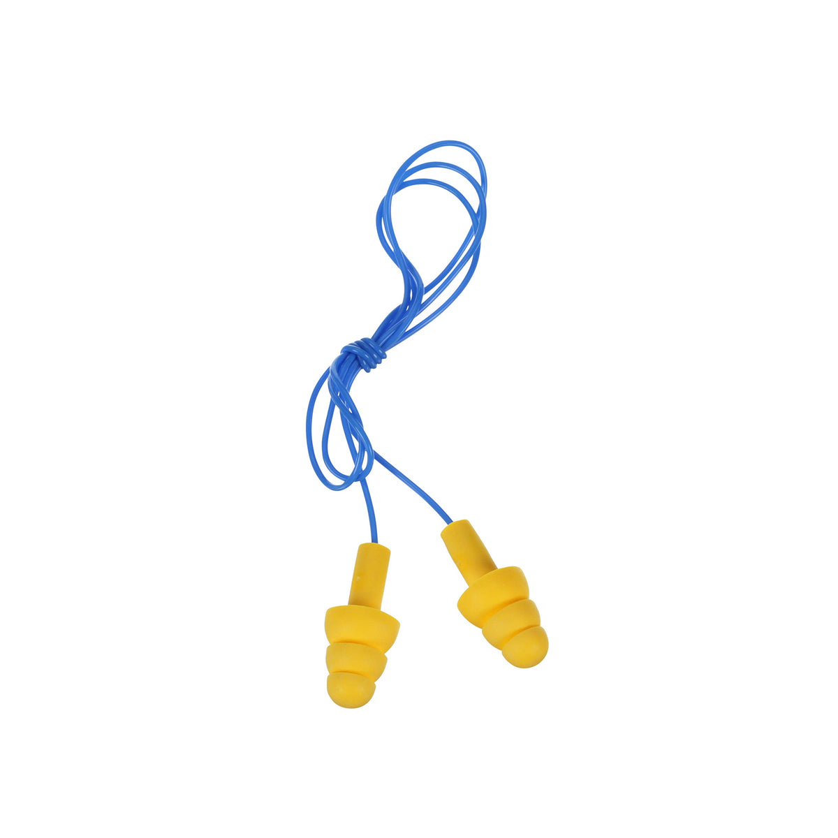 3M E-A-R UltraFit bouchon d'oreille jaune avec cordon pour protection auditive.