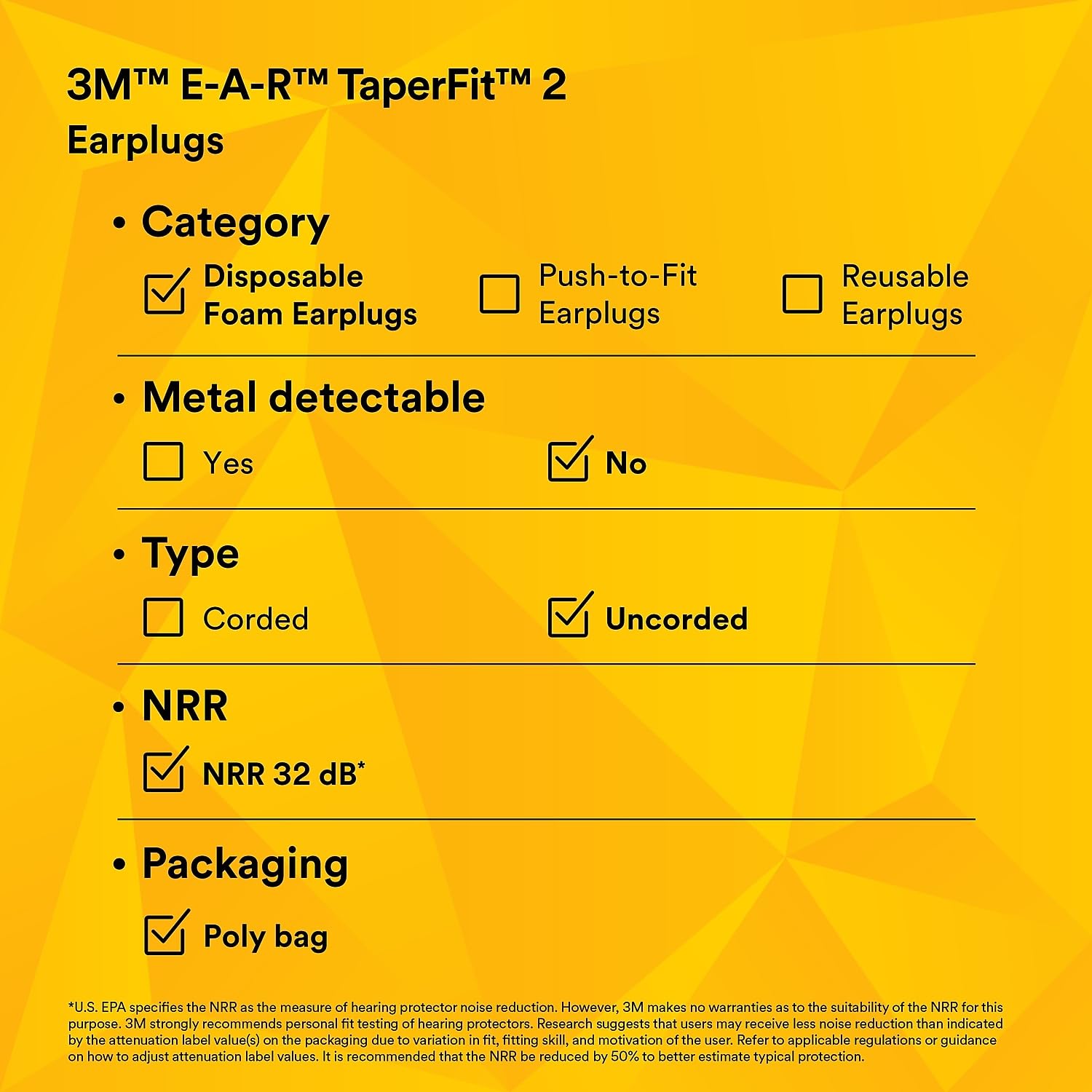 Idéal pour les opérations de coupe et ponçage avec 3M E-A-R TaperFit2.