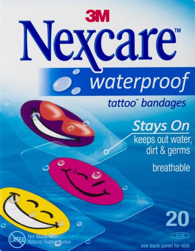 Bandages Nexcare impermeables dessins amusants, ideal pour egratignures apres activite