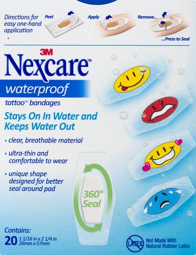 Bandages Nexcare impermeables motif animaux, protection rapide apres chute
