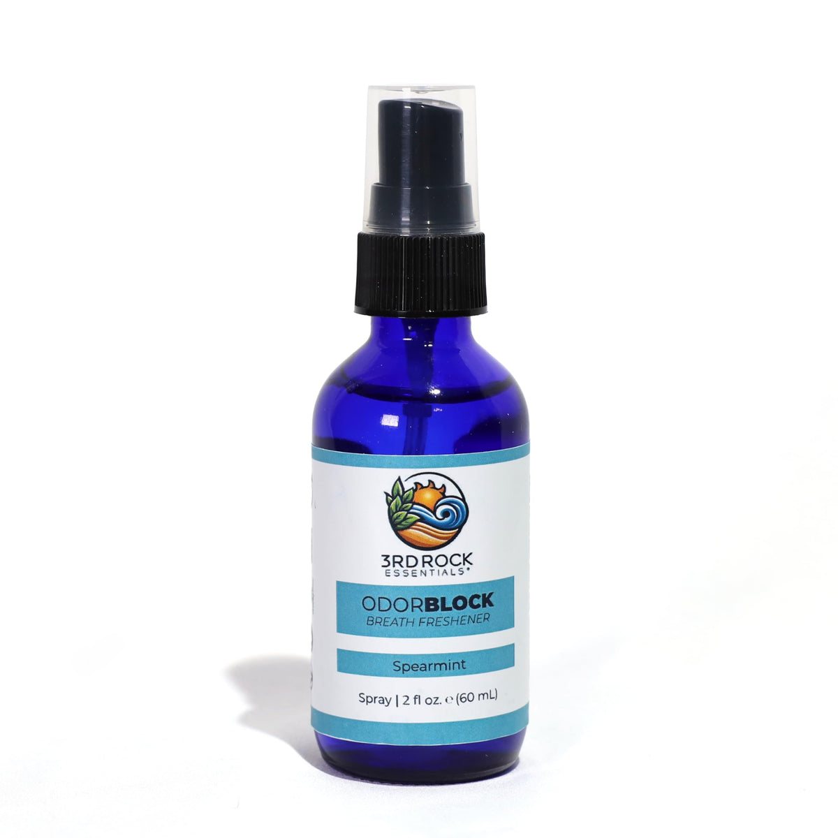 ODORBlock de 3rd Rock Essentials — Bouteille compacte pour fraîcheur en déplacement.