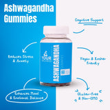 Gommes Ashwagandha 60 pièces 4 Your Wellness, bouteille pratique.