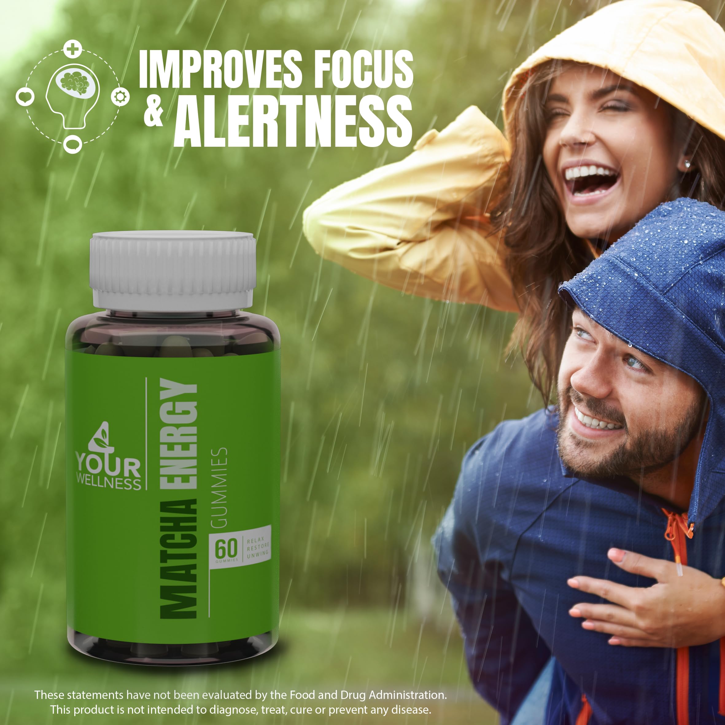 Gommes Matcha 4 Your Wellness organiques et sans gélatine.