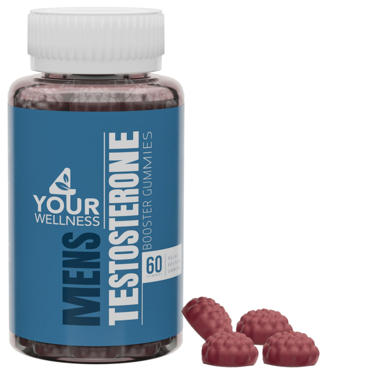 Gommes 4 Your Wellness dans le flacon, présentation pratique pour l’énergie.