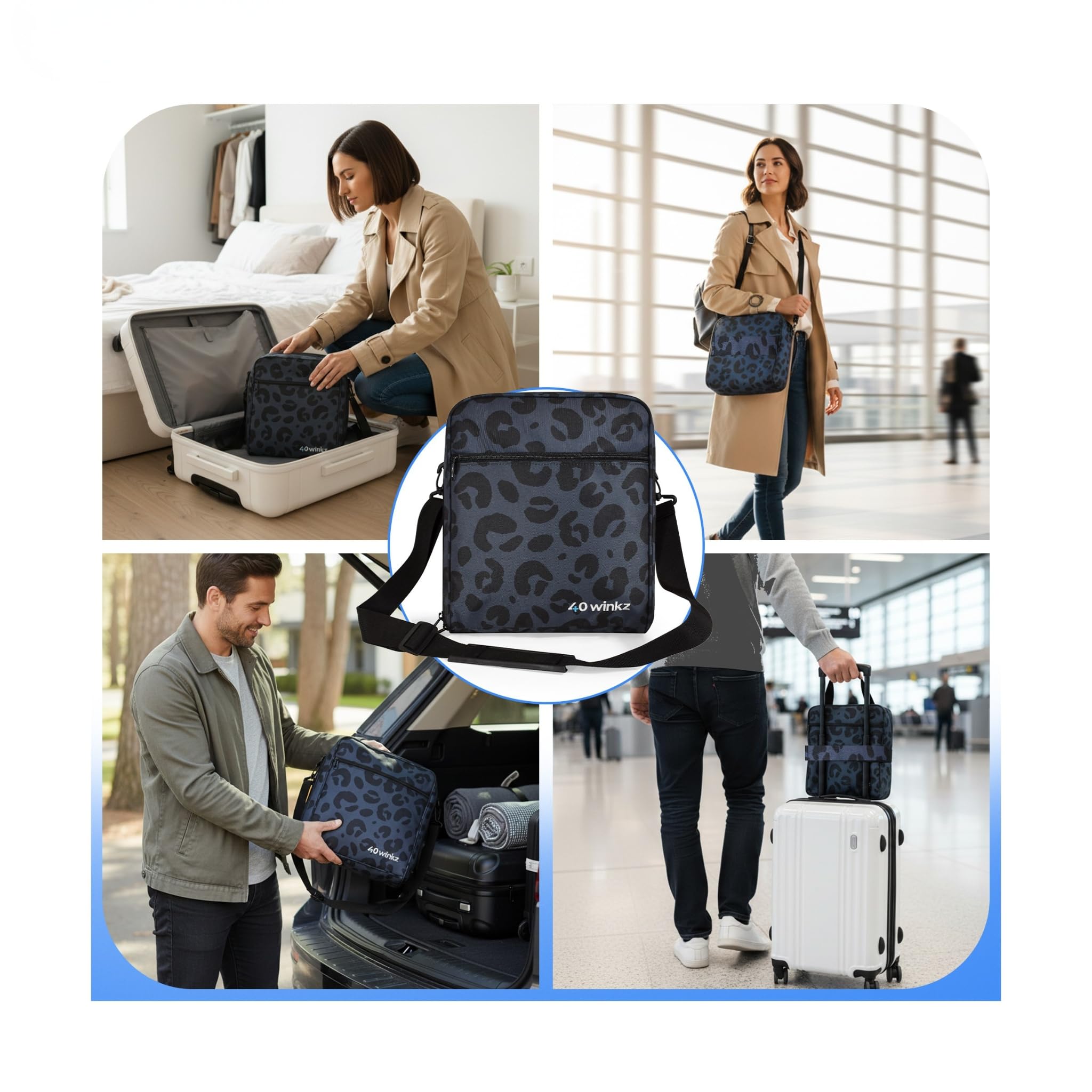 Design discret du sac CPAP 40Winkz avec logo brodé