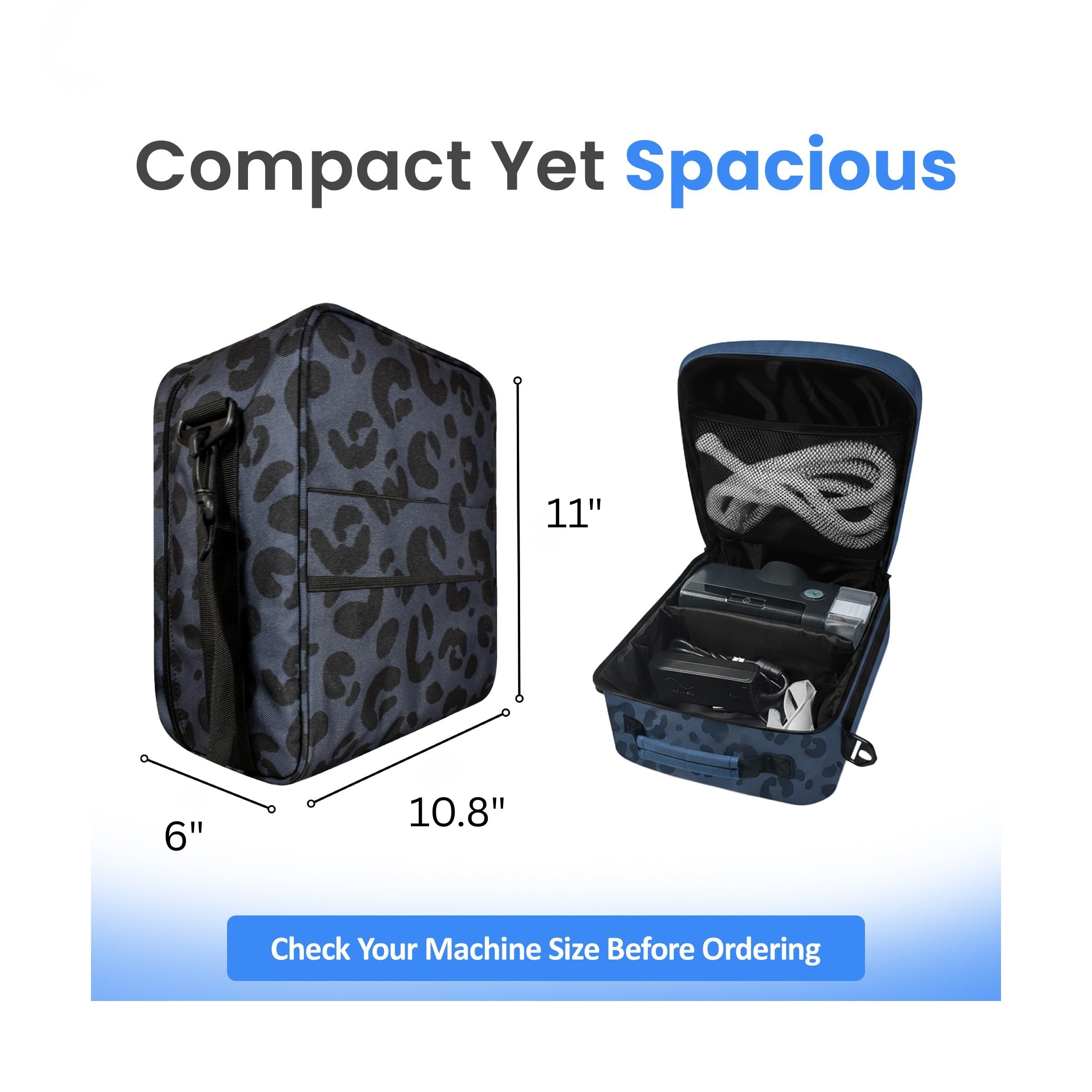Sangle ajustable du sac CPAP 40Winkz, port croise confortable lors du voyage