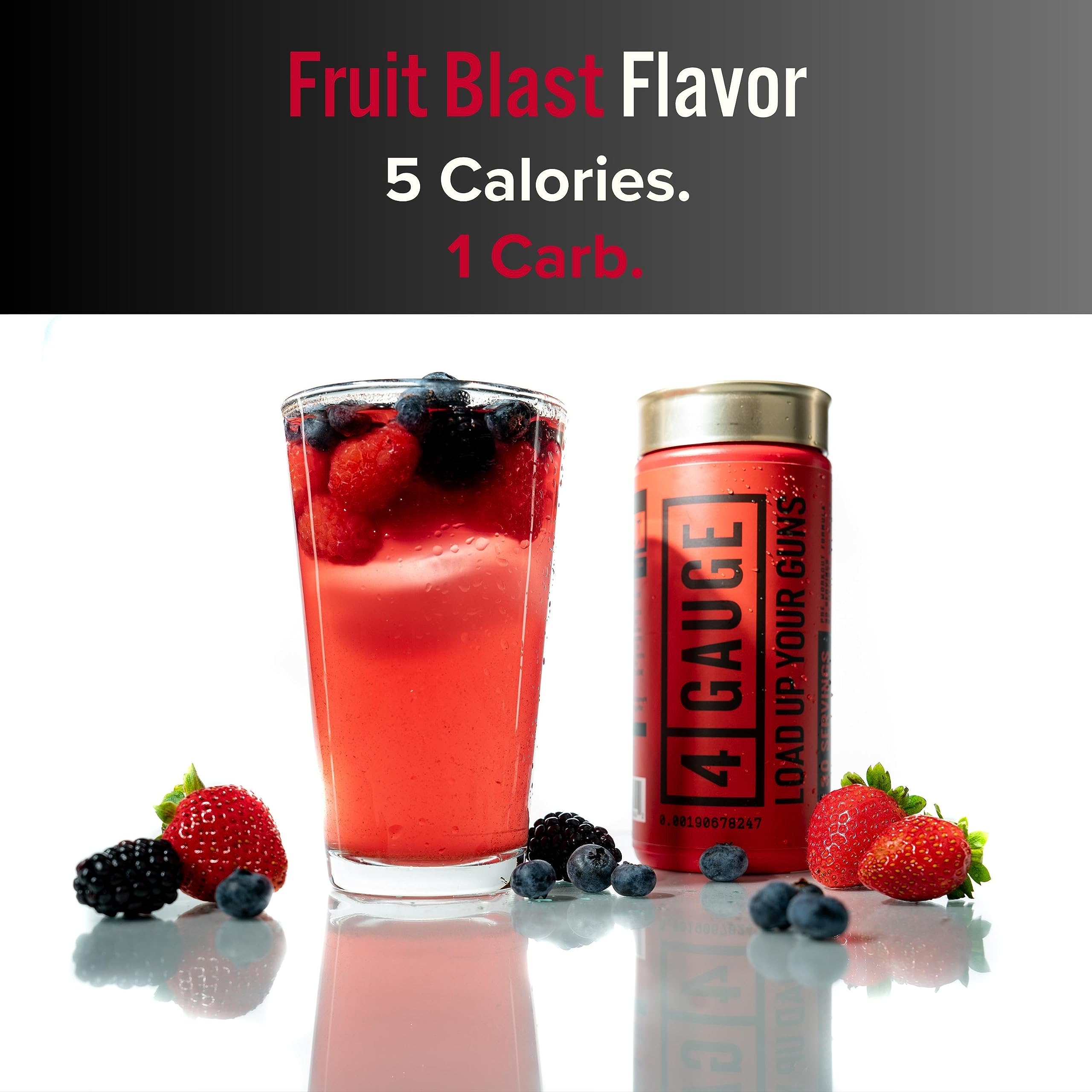 4 Gauge Fruit Blast, scoop prêt à mesurer avant séance.