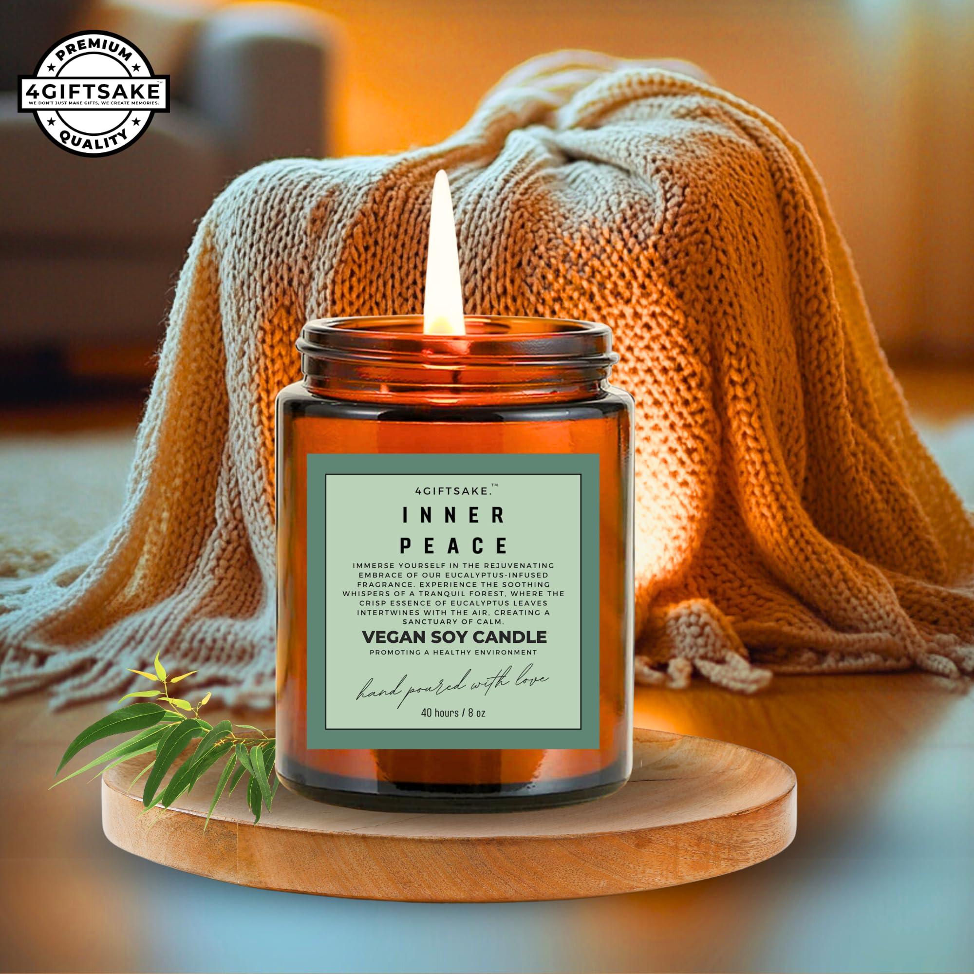 Ambiance chaleureuse dans le salon grâce à l’arôme eucalyptus 4GIFTSAKE.