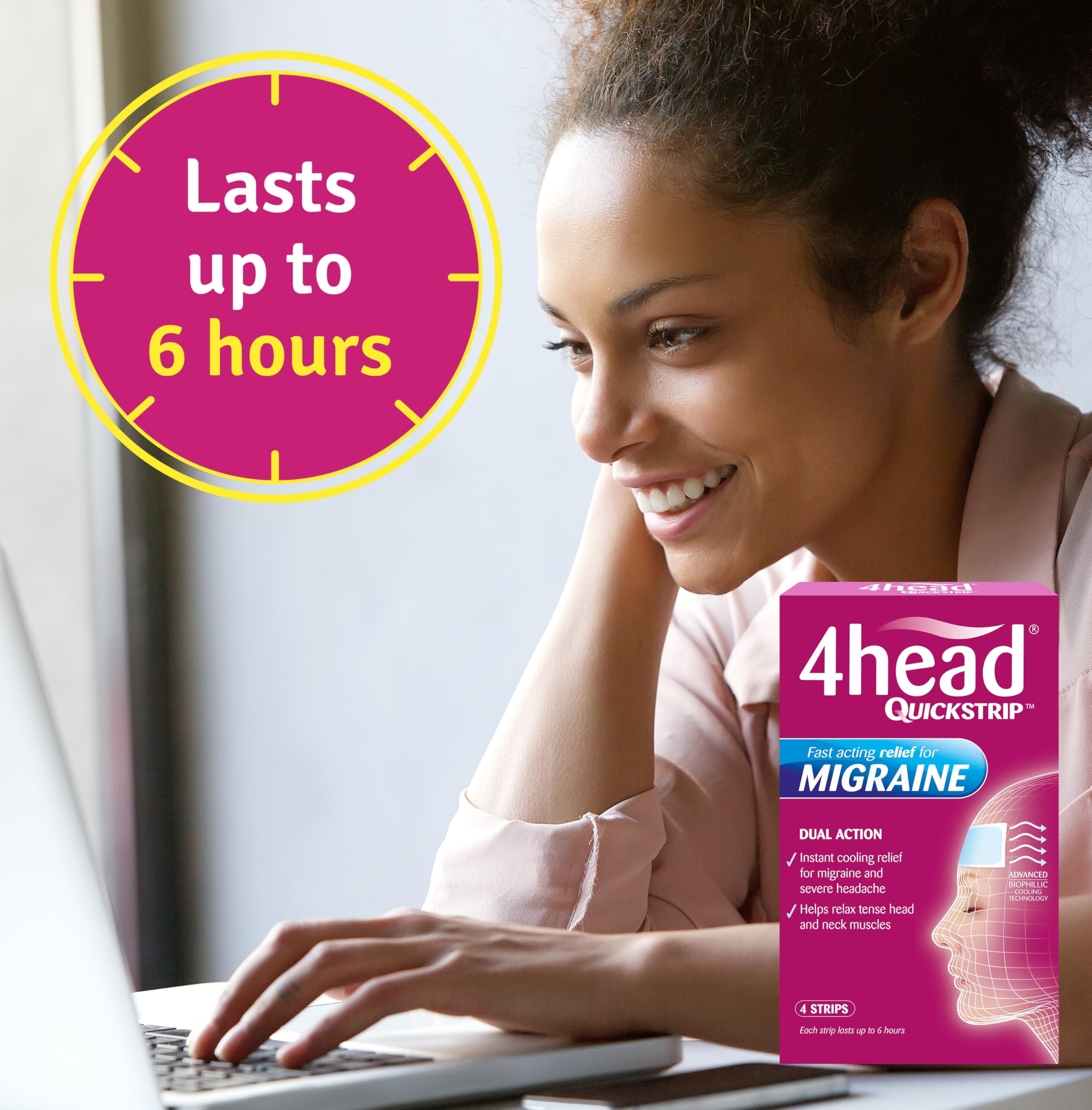 4Head Quickstrip: utilisation en mouvement, idéale au bureau ou en trajet.
