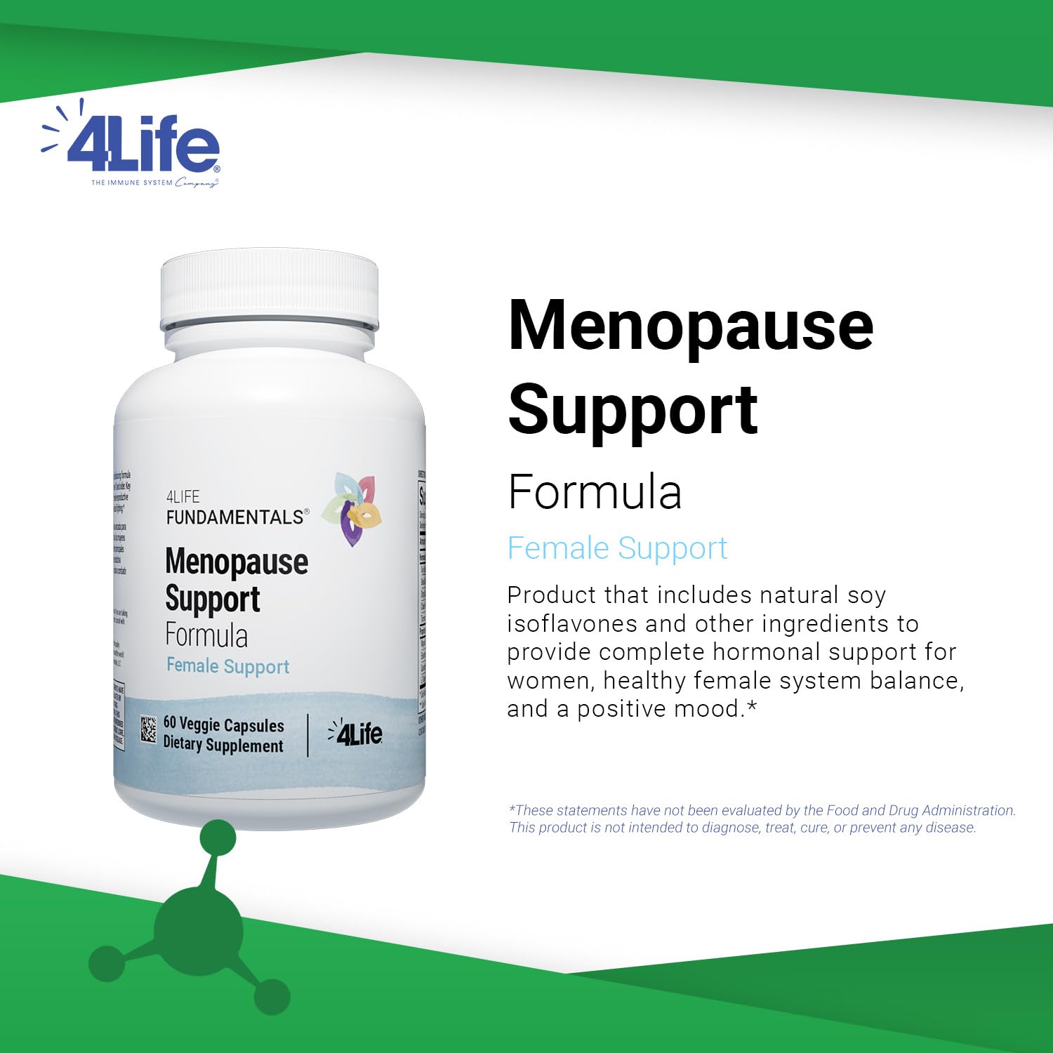 4Life BioGenistein Ultra sérénité mentale, aide potentielle à l'équilibre émotionnel.
