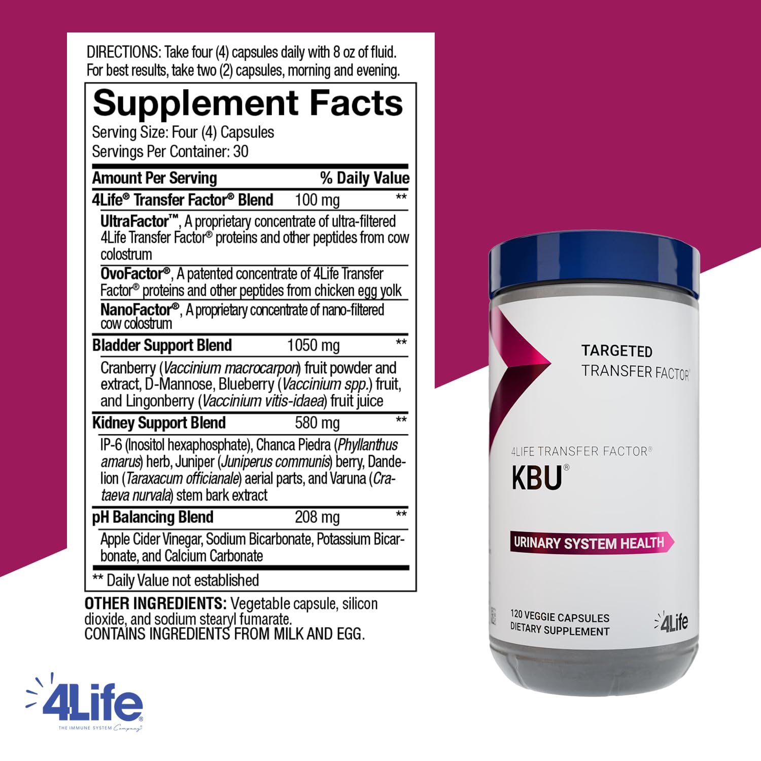 4Life KBU: dose matin et soir pour une routine simple.