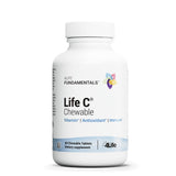 Bouteille 4Life Life C avec 60 comprimés mâchables citron, soutien immunitaire potentiel.