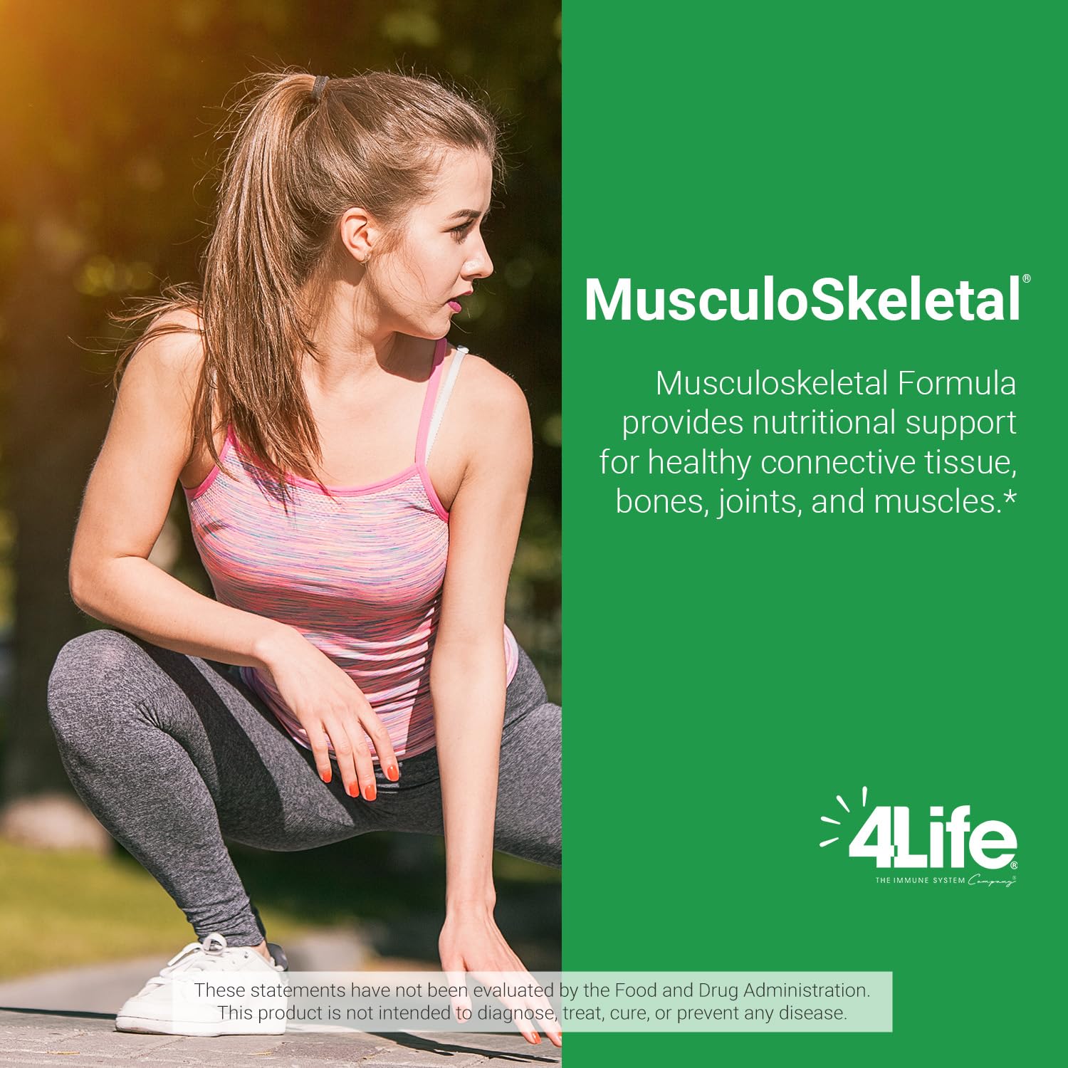 Curcuma inclus dans 4Life Musculoskeletal Formula pour soutenir le mouvement.