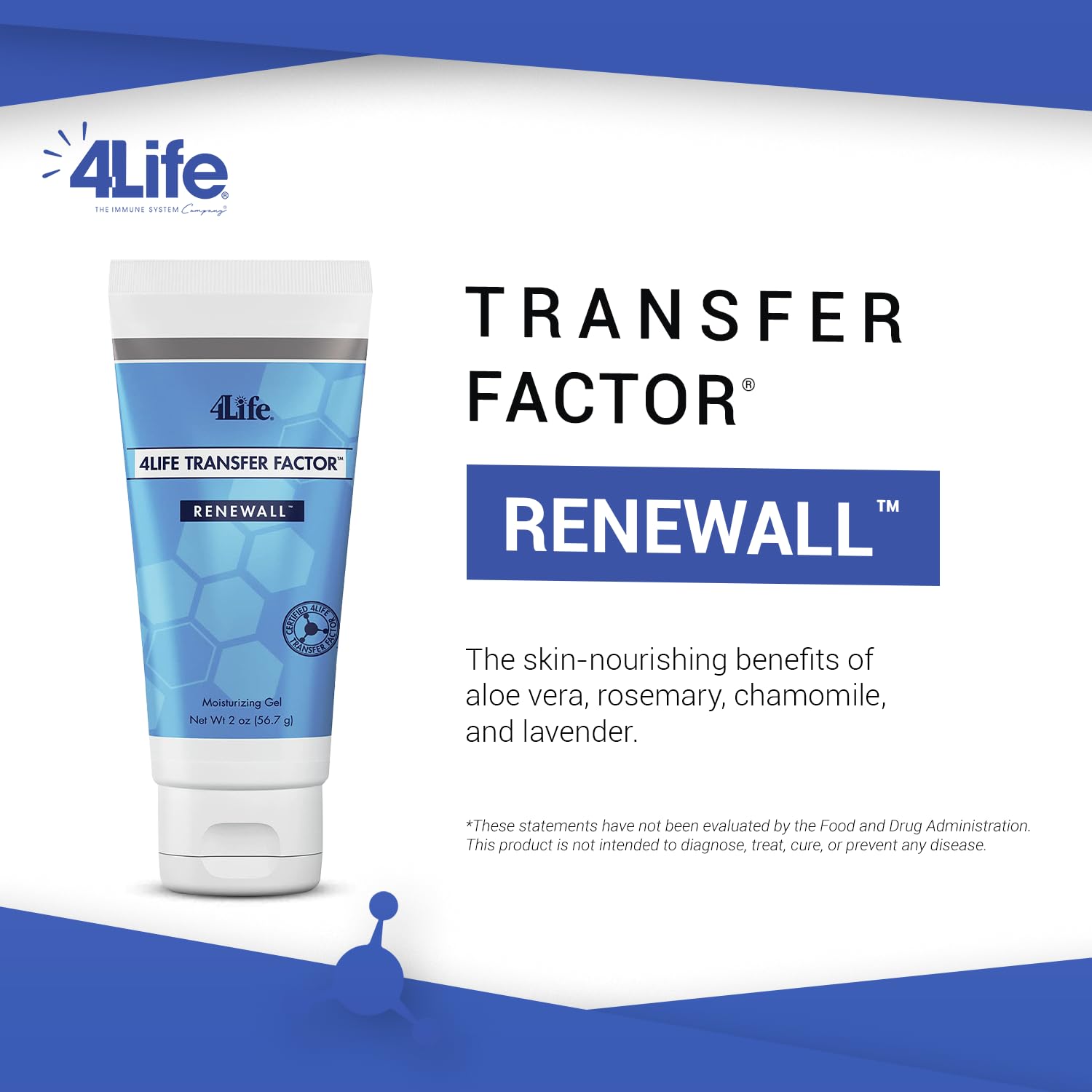 4Life RenewAll Gel – ingrédients aloe et romarin pour nourrir la peau.