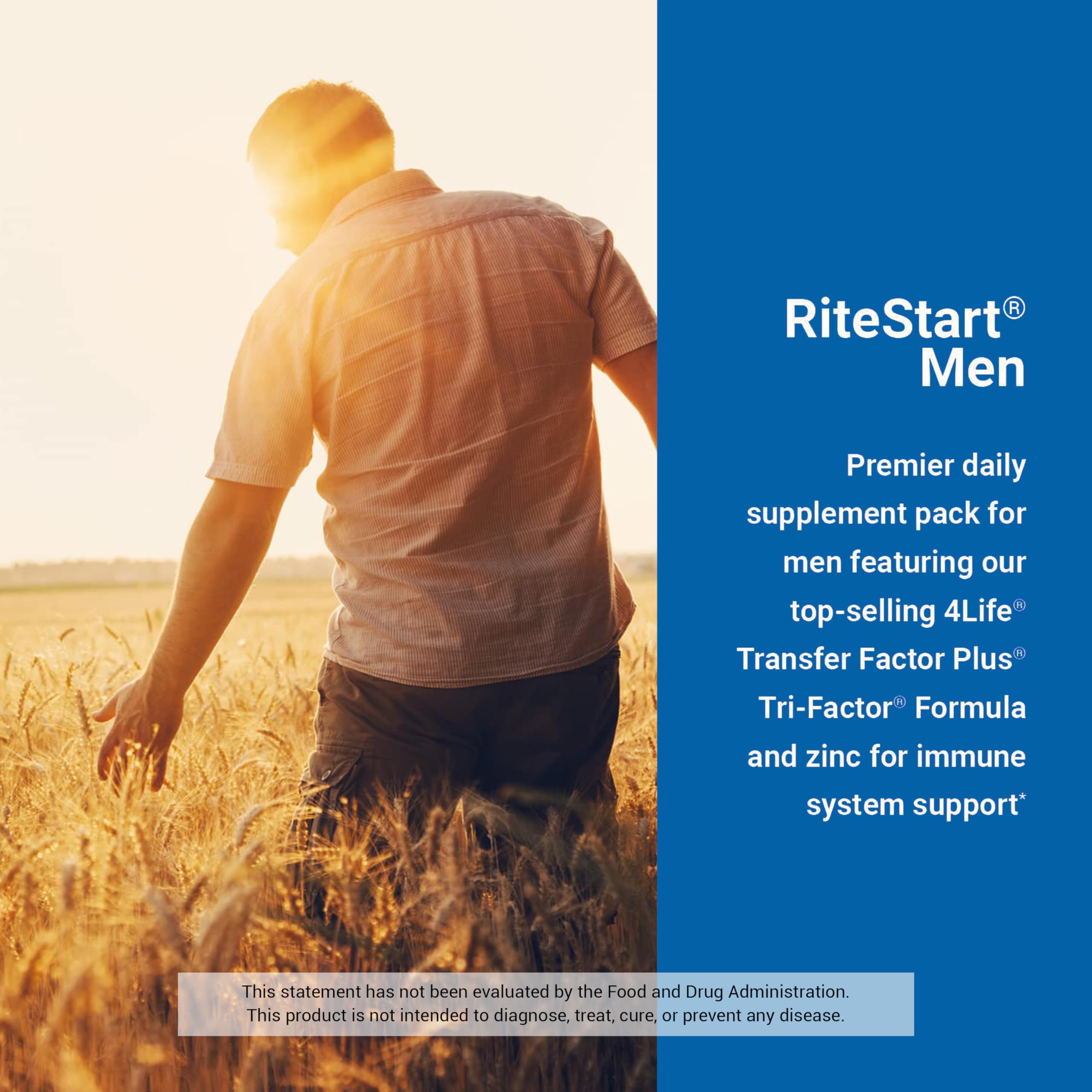4Life RiteStart Homme acides gras essentiels et antioxydants pour énergie durable.