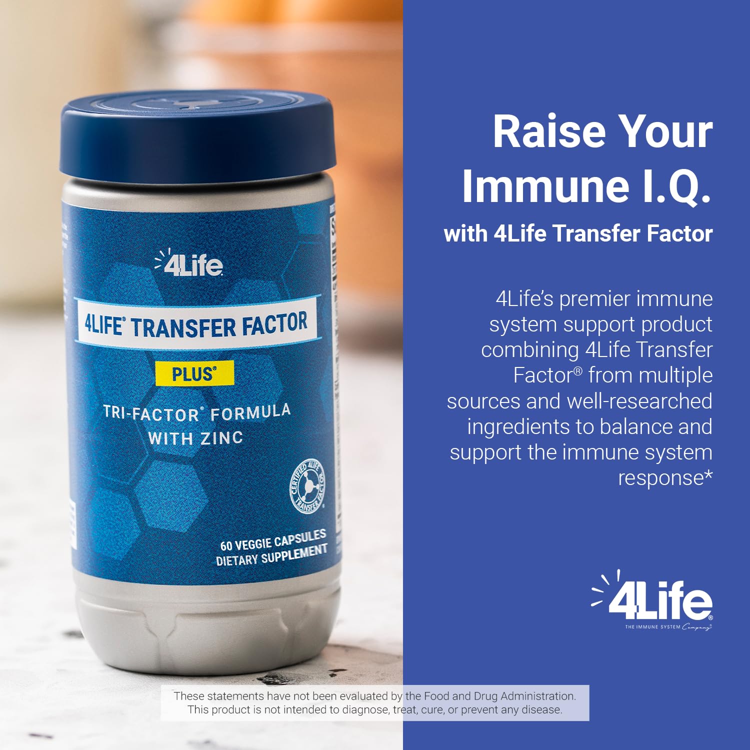 Extraits de colostrum et jaune d'œuf dans 4Life Transfer Factor Plus pour nutrition.