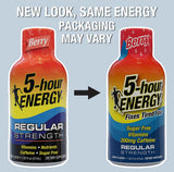 Formule 5-hour ENERGY avec vitamines B et acides aminés pour un coup de pouce rapide.
