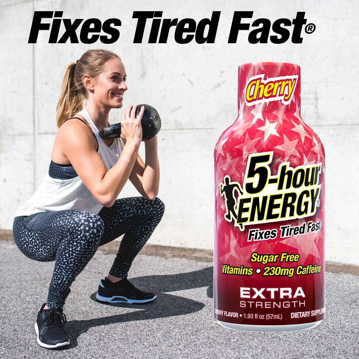 Ouverture rapide de la dose 5-hour ENERGY Cherry pour un coup d'énergie.