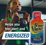 Ouverture rapide d'une dose 5-hour ENERGY Berry pour démarrer rapidement la journée.