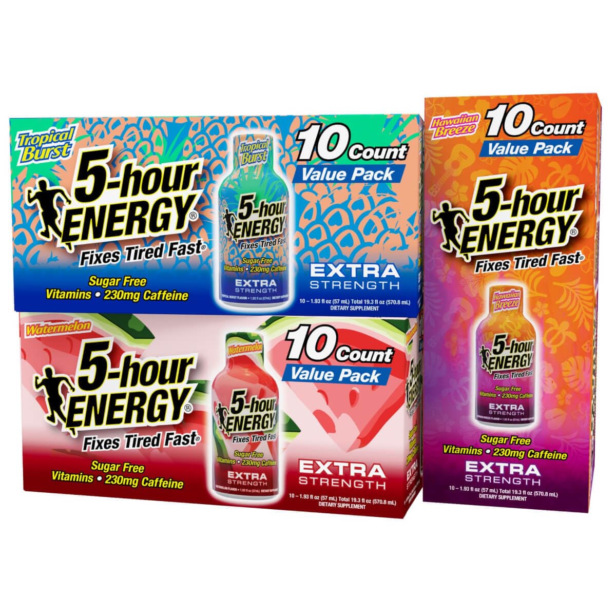 5-Hour ENERGY Explosion tropicale : énergie rapide sans sucre pour journées actives.