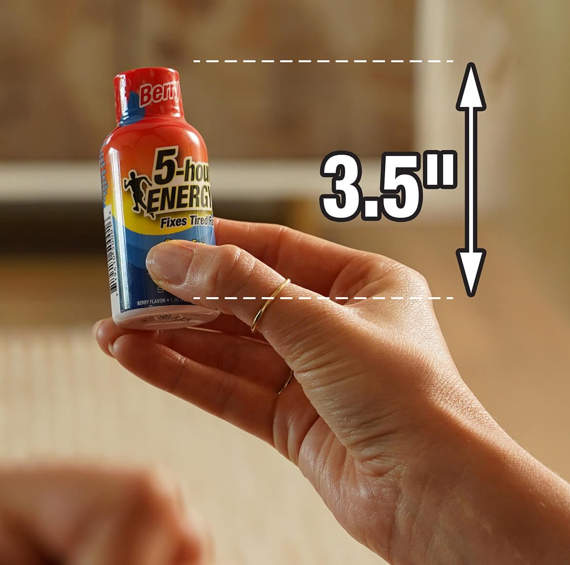 Saveur Berry de 5-hour ENERGY sans sucre ajouté, expérience fruitée et légère.