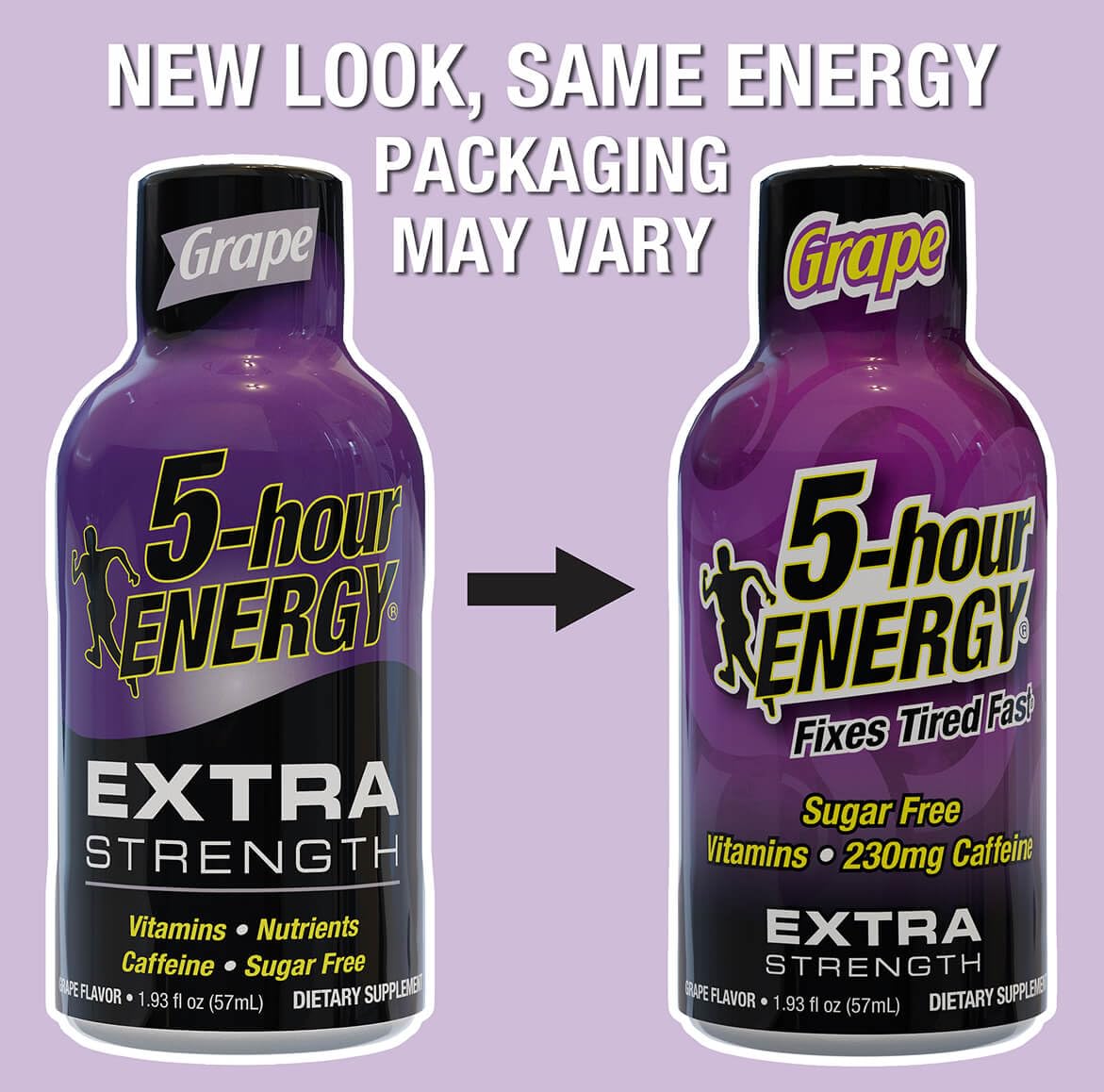 Arôme raisin du 5-hour ENERGY, dégustation fruitée sans effort.