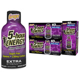 Shot 5-hour ENERGY raisin dans une bouteille pratique pour énergie rapide.