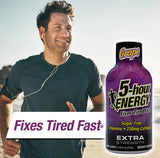 Poche portable contenant le 5-hour ENERGY raisin pour déplacements.