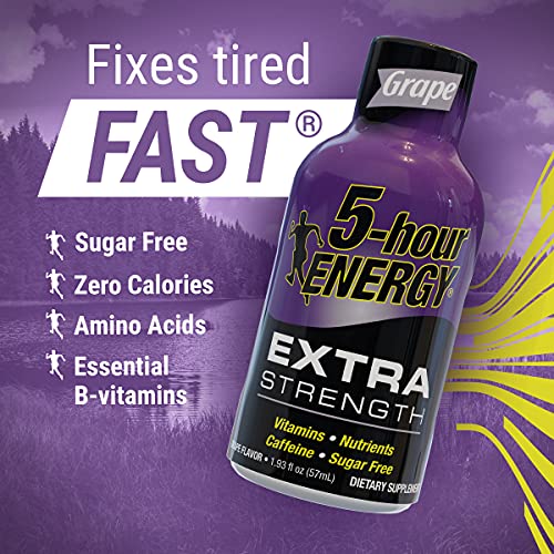 Utilisation quotidienne du 5-hour ENERGY raisin pour énergie pratique.