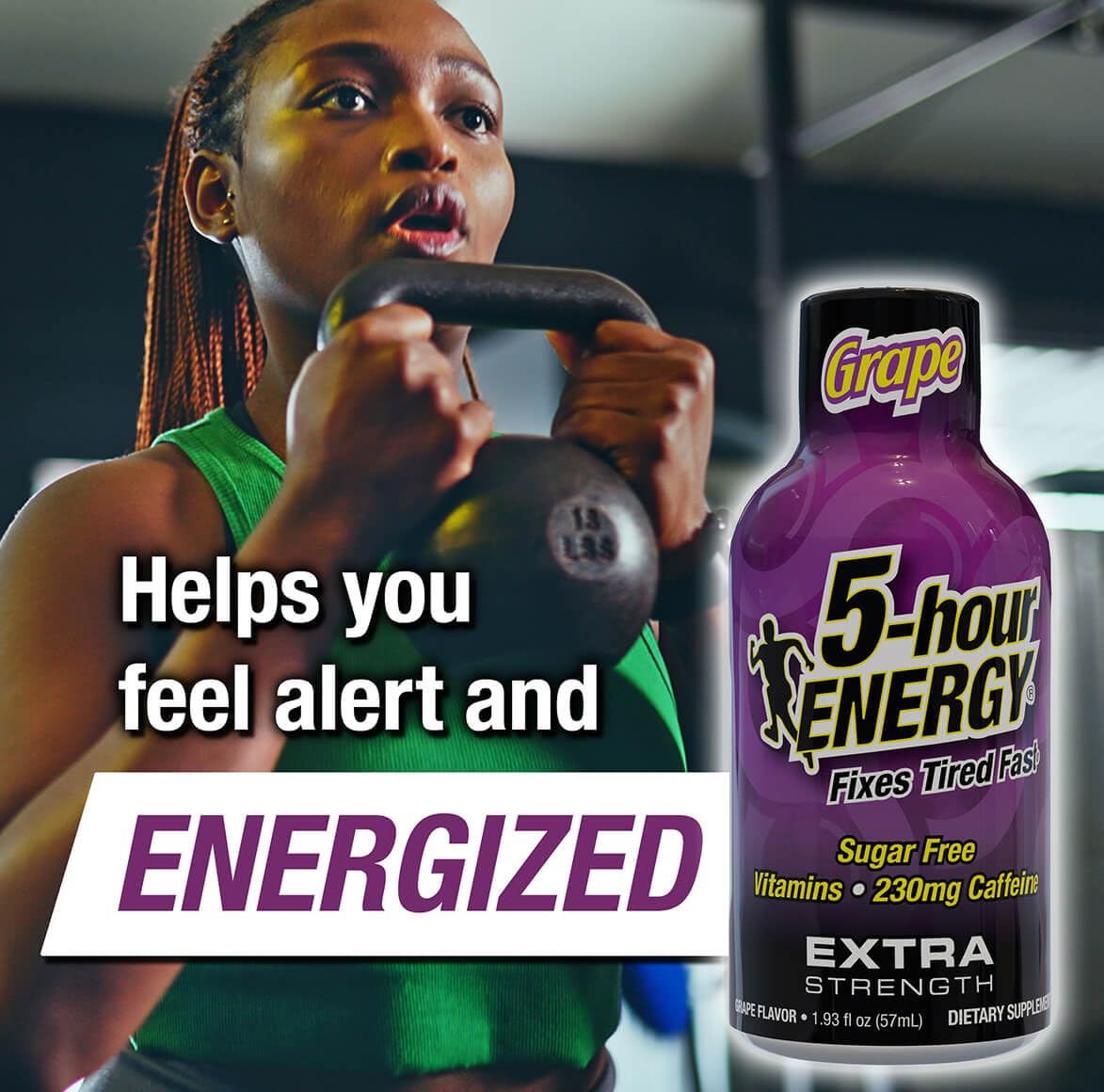 Versement rapide du 5-hour ENERGY raisin pour rester concentré.