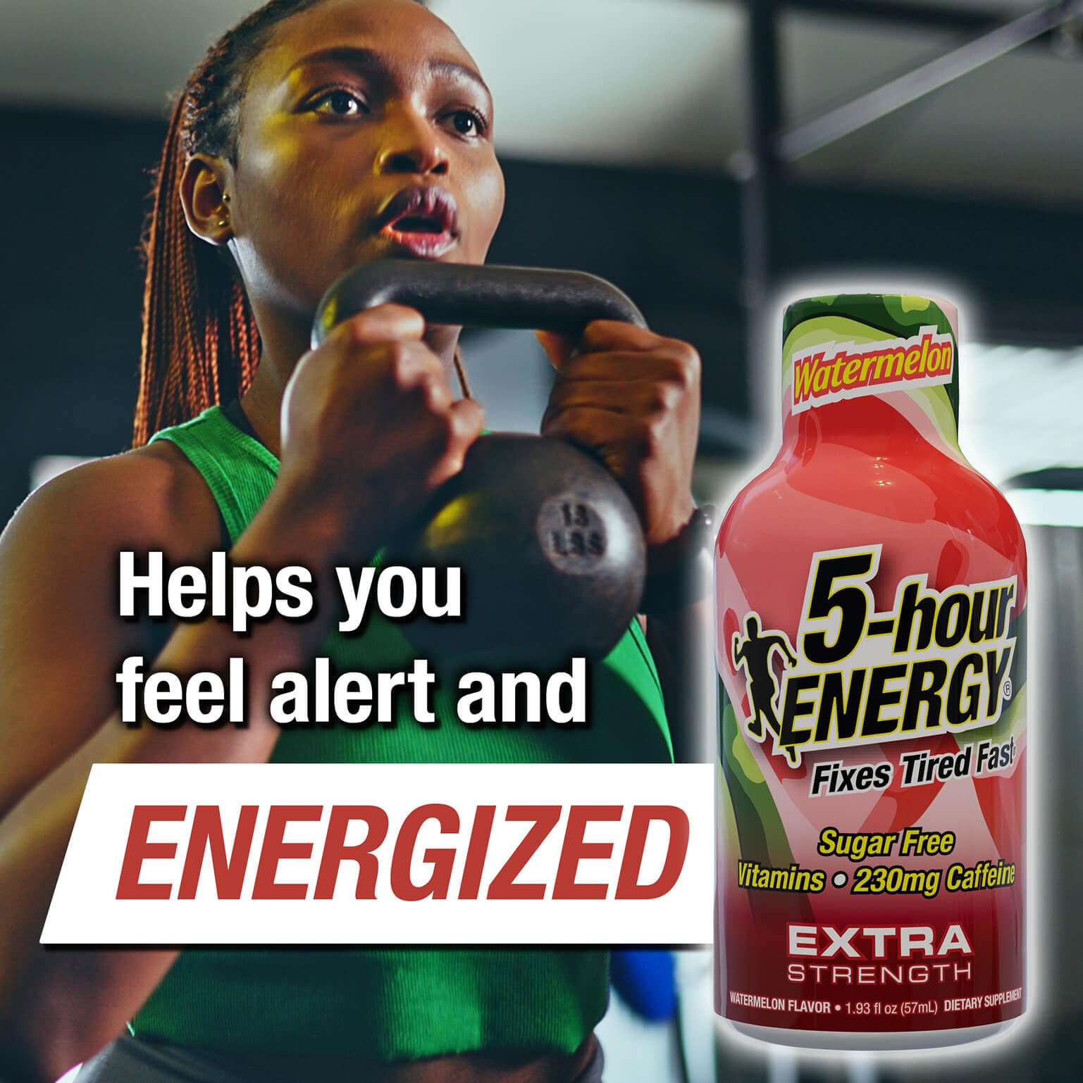 Utilisation en mouvement du shot d’énergie 5-hour ENERGY.