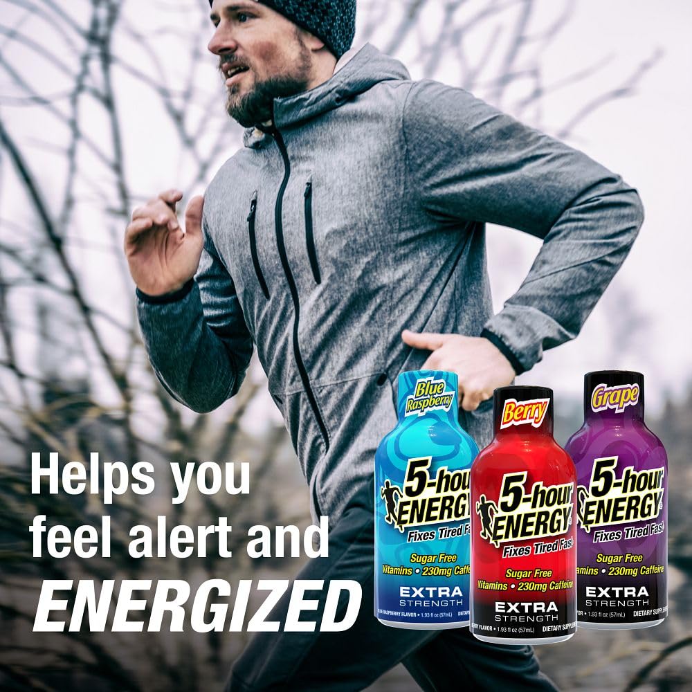 Dose raisin 5-hour ENERGY, concentration soutenue tout au long.