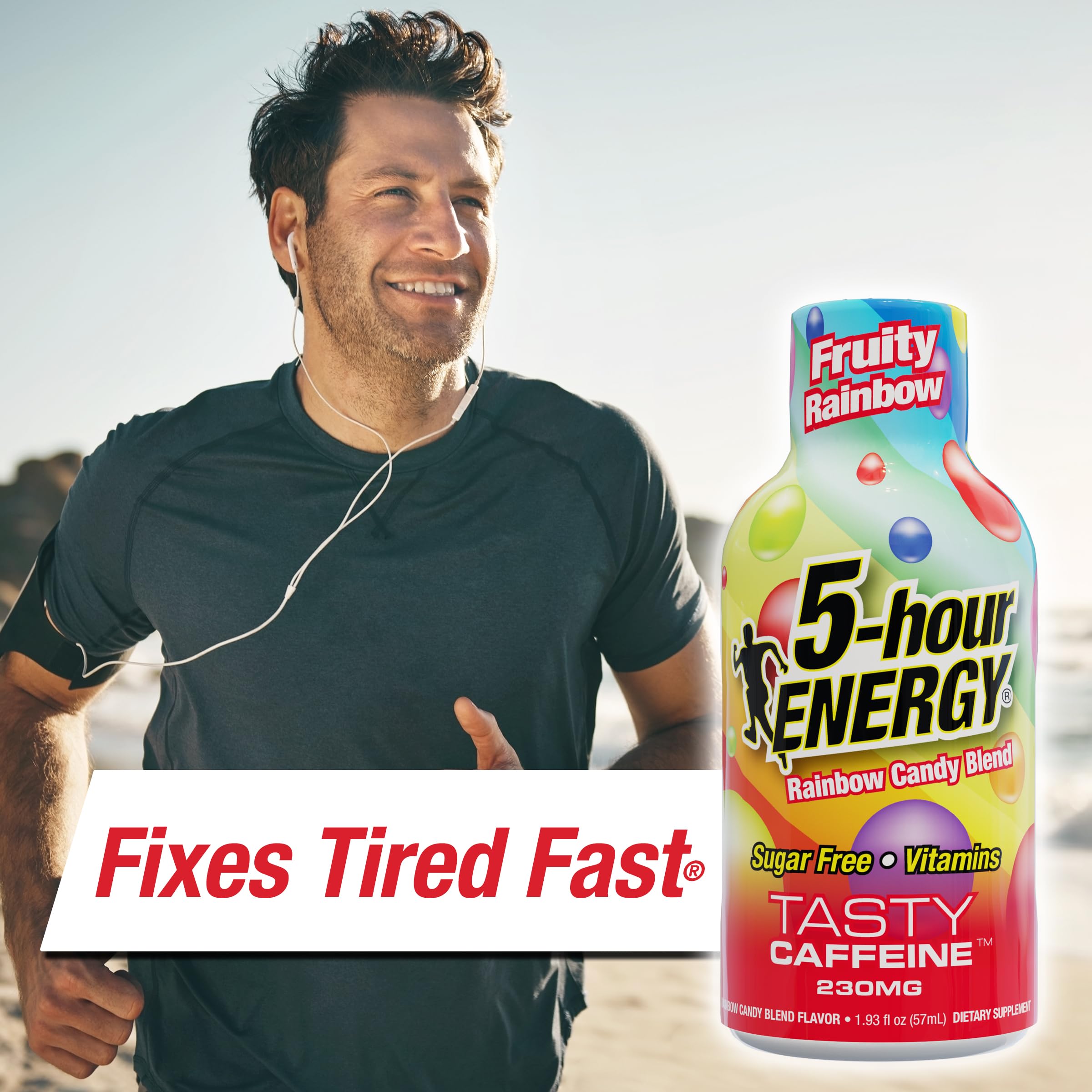 Dose 5-hour ENERGY Shot avec 230 mg de cafeine pour vigilance rapide.
