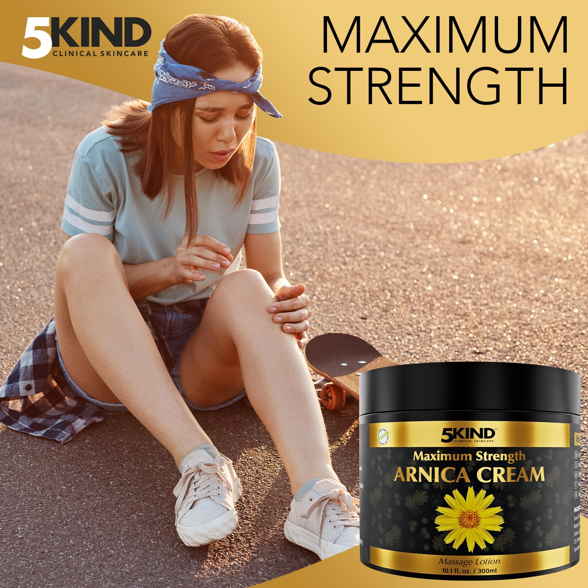 5Kind Arnica Extra Forte: huile de chanvre pour nourrir la peau en douceur.