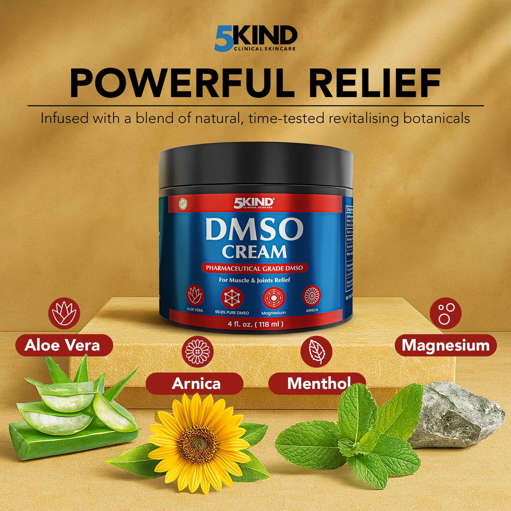 Arnica et extraits botaniques pour soutenir la récupération des muscles.