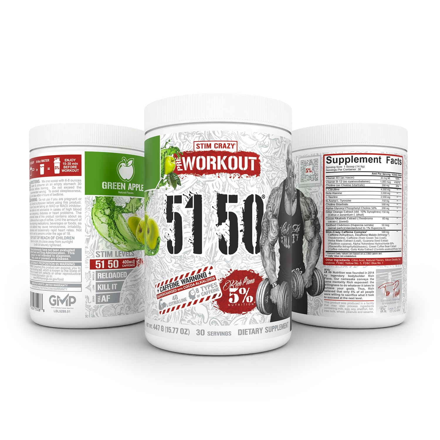 Citrulline pure Rich Piana 5150, amélioration potentielle de la circulation sanguine.