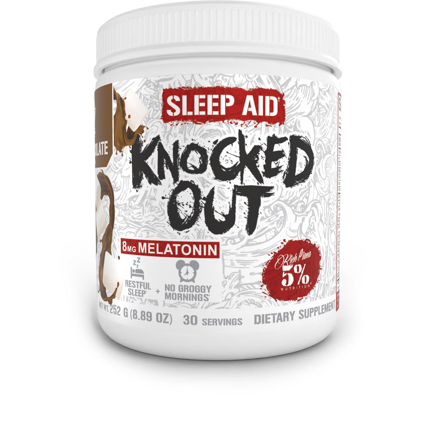 Rich Piana 5% Nutrition bouteille chocolat chaud, détente après l'entraînement