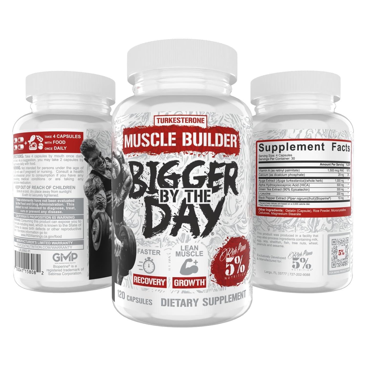 Utilisateur en salle utilisant Rich Piana BiggerByTheDay pour l'entraînement intensif.