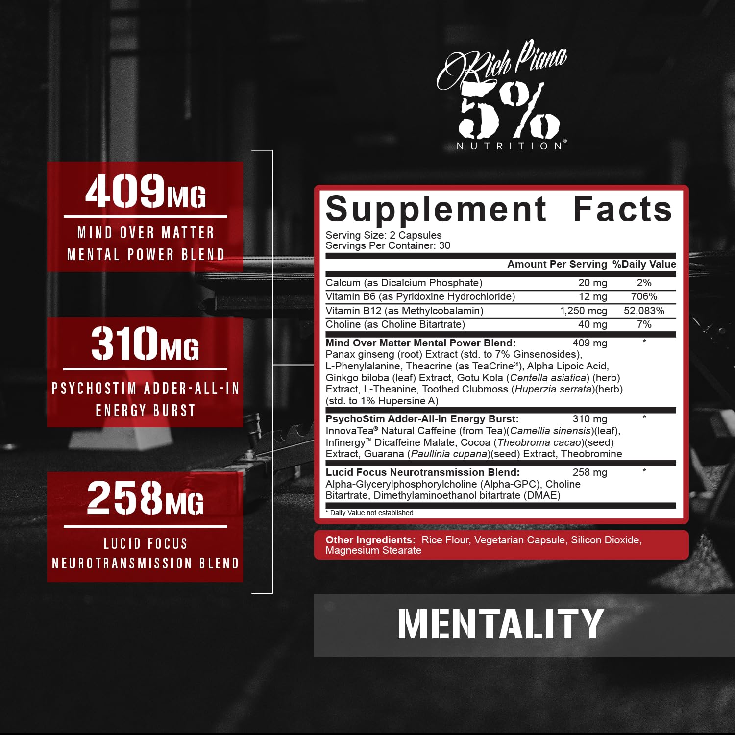Mentality, capsules en gros plan pour un effet rapide et sans crash.