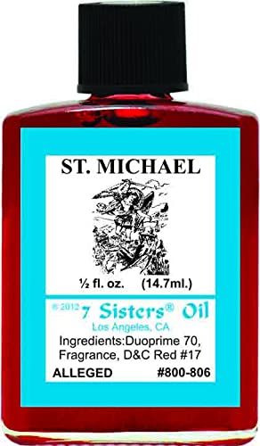 7 Sisters Saint Michael – bouteille compacte d'huile favorisant le courage et la protection lors des rituels.