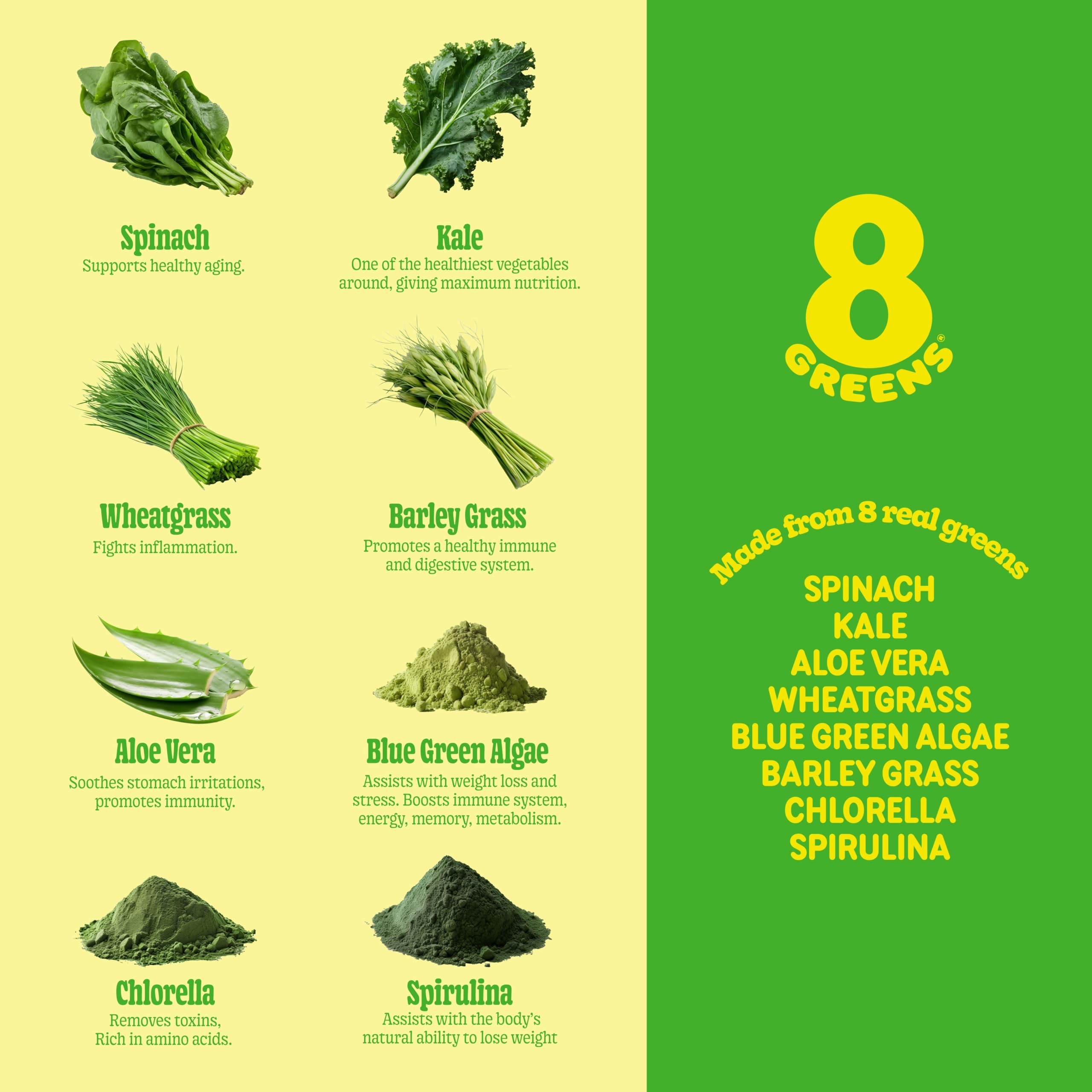 8Greens format pratique sans gluten et sans lactose