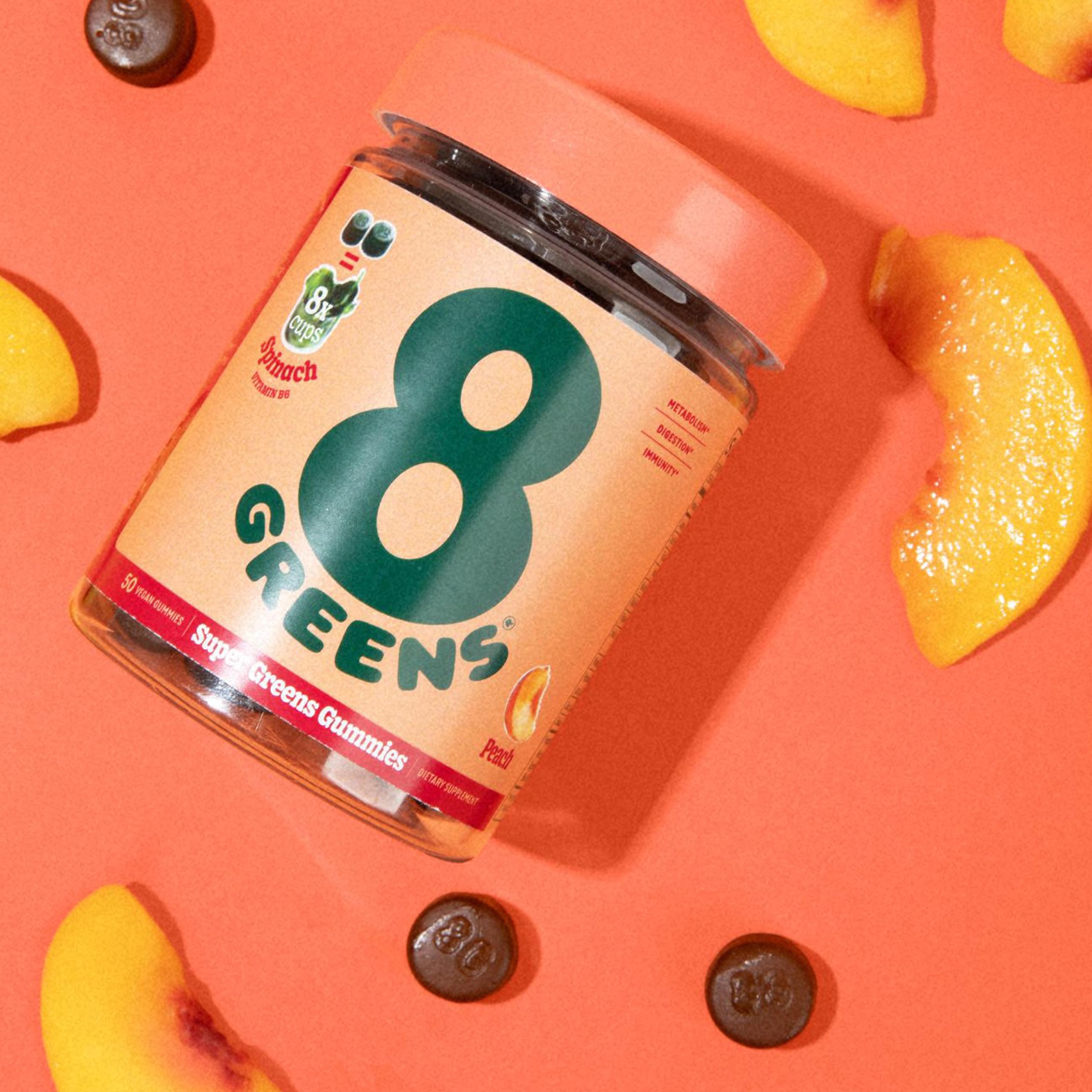 8Greens Gomme Pêche – achat en ligne, livraison pratique et rapide.