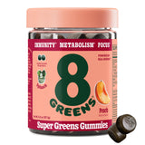 8Greens Gomme Pêche – boîte prête à l'emploi, collation pratique.